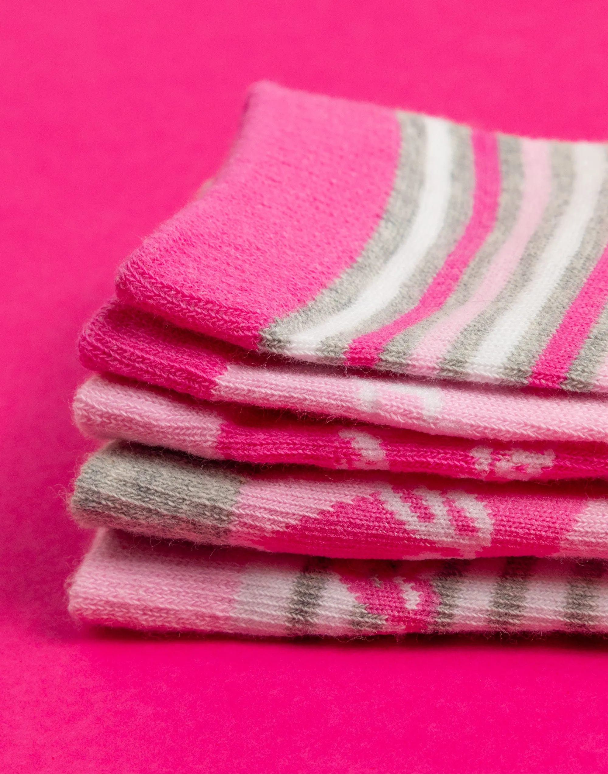 Barbie Stripe Logo Star Girls Multicoloured Calf Socks Set of 5