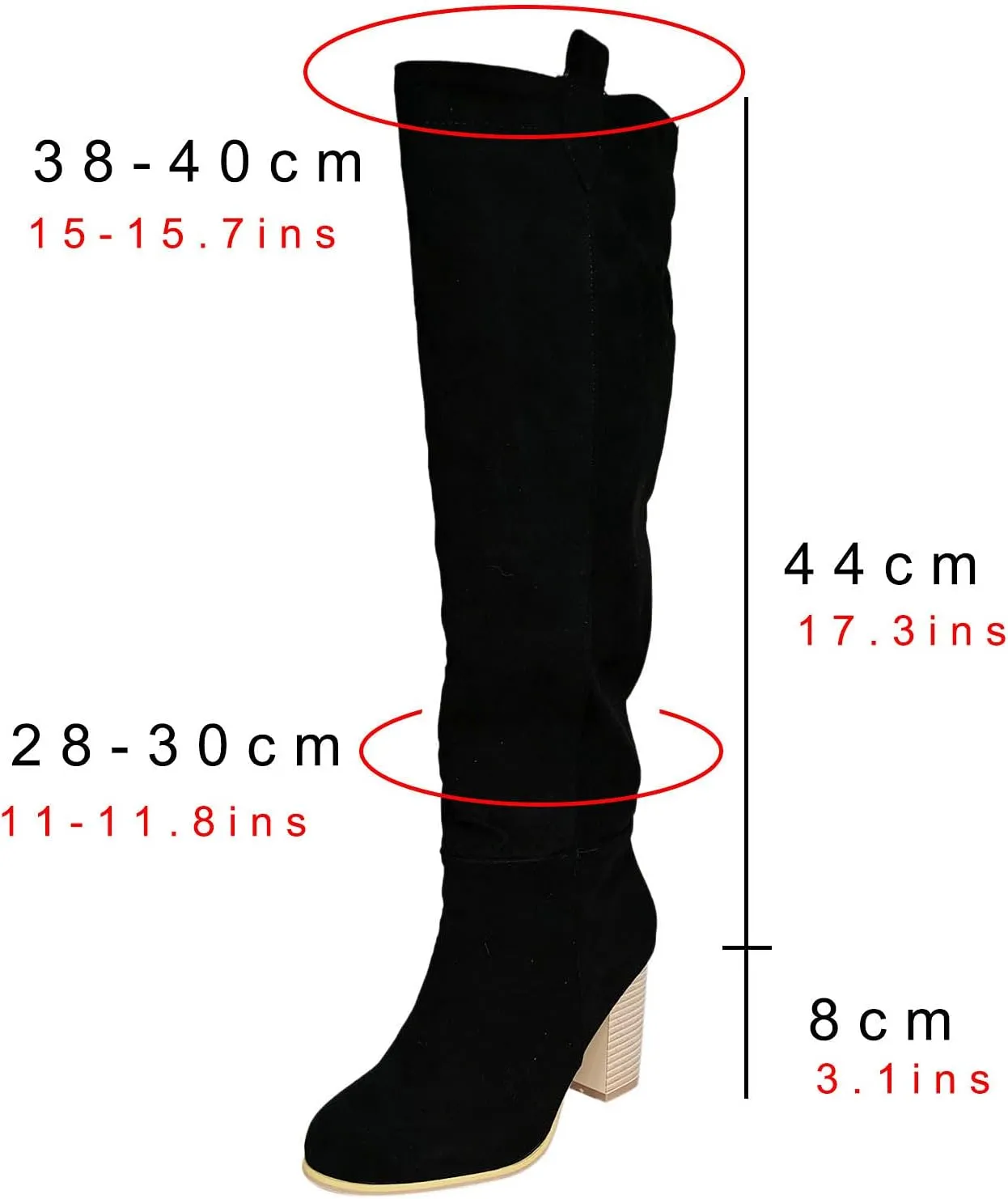 Combat Boots Womens High Chunky Heeled Knee High Boots Pull On Pointed Suede Thigh High Boots Long Bootie
