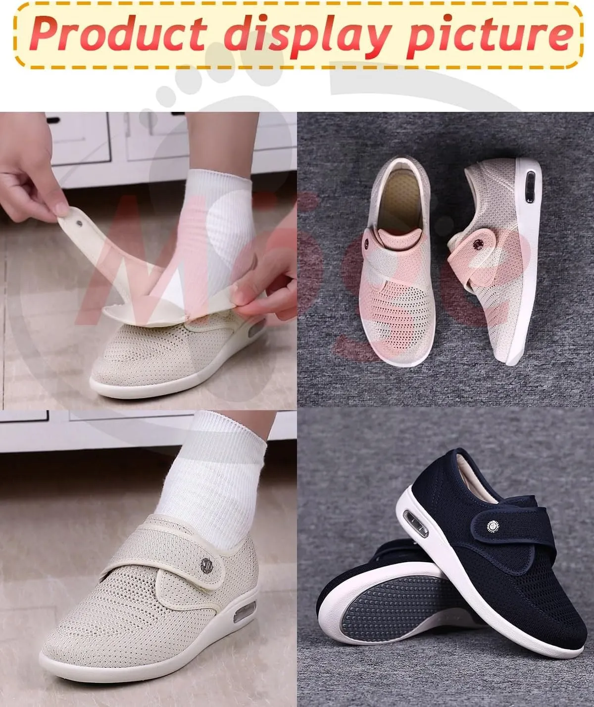 Diabetic Shoes for Women Orthopedic Shoes for Women Shoes for Swollen Feet Women Outdoor Trainers Comfortable Loafers Extra Wide Trainers for Swollen Feet Ladies