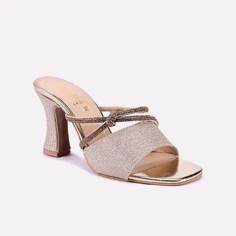 Glam Gold Heel Slippers 0412153