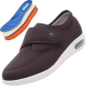 Orthopedic Shoes for Women Striped cloth Comfortable Shoes Walking Trainers Slip On Loafers Trainers with Removable 3pcs Insole Edema Swollen Feet Arthritis Indoor/Outdoor