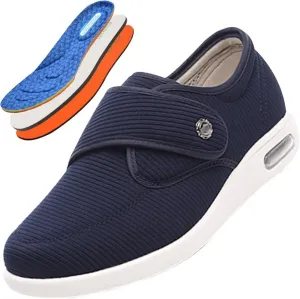 Orthopedic Shoes for Women Striped cloth Comfortable Shoes Walking Trainers Slip On Loafers Trainers with Removable 3pcs Insole Edema Swollen Feet Arthritis Indoor/Outdoor