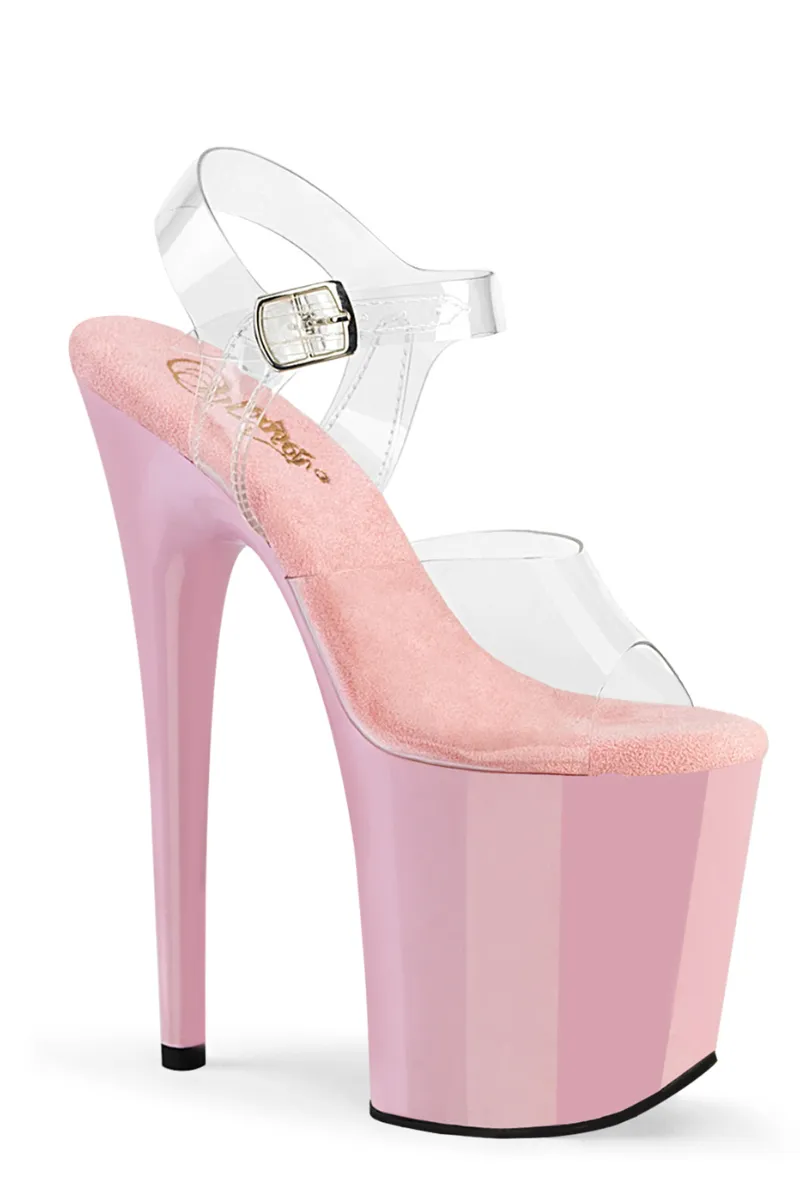 Pleaser USA Flamingo-808 8inch Pleasers - Baby Pink