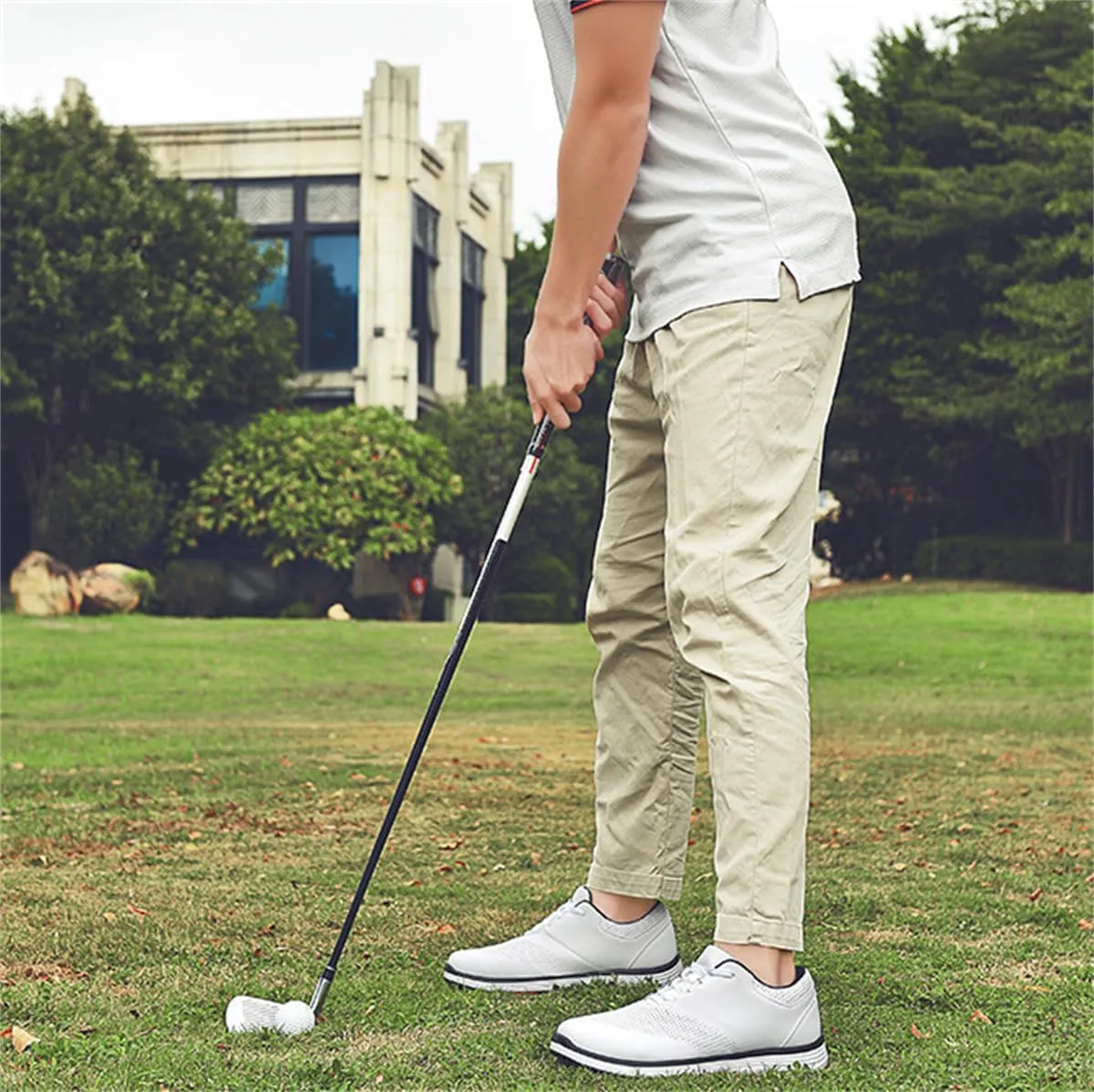 VEACAM Men's Golf Shoes Lightweight Walking Shoes Waterproof Spikeless Golf Sneakers Outdoor Anti Slip Male Golfing Footwears