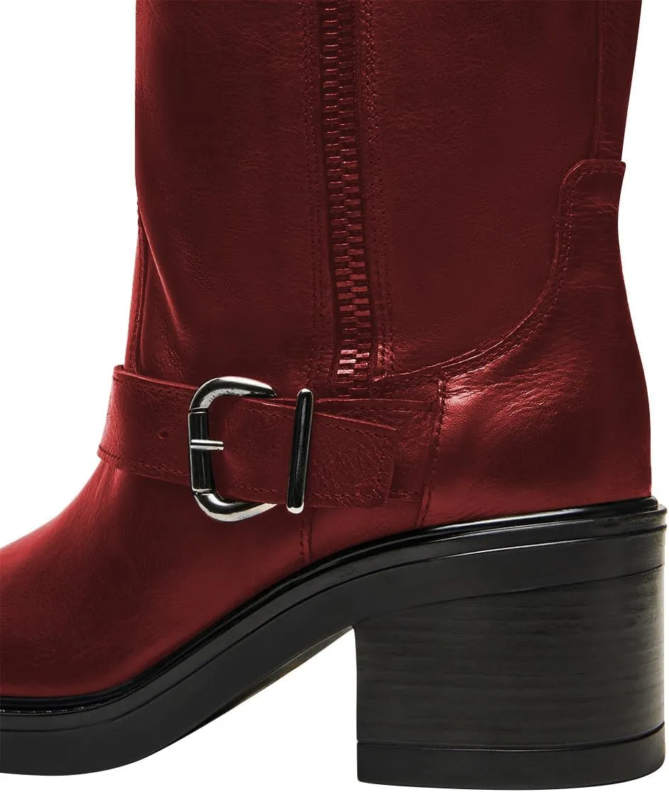 Women Classic Closed Round Toe Side Zipper Knee High Boots Stacked Block Low Heel Winter Dress Party Casual Riding Boots Size 4-16 US