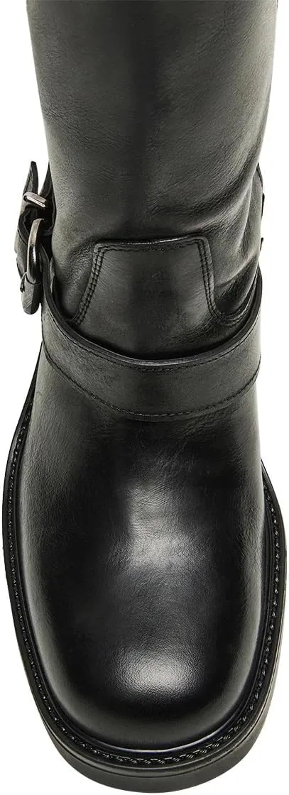 Women Classic Closed Round Toe Side Zipper Knee High Boots Stacked Block Low Heel Winter Dress Party Casual Riding Boots Size 4-16 US