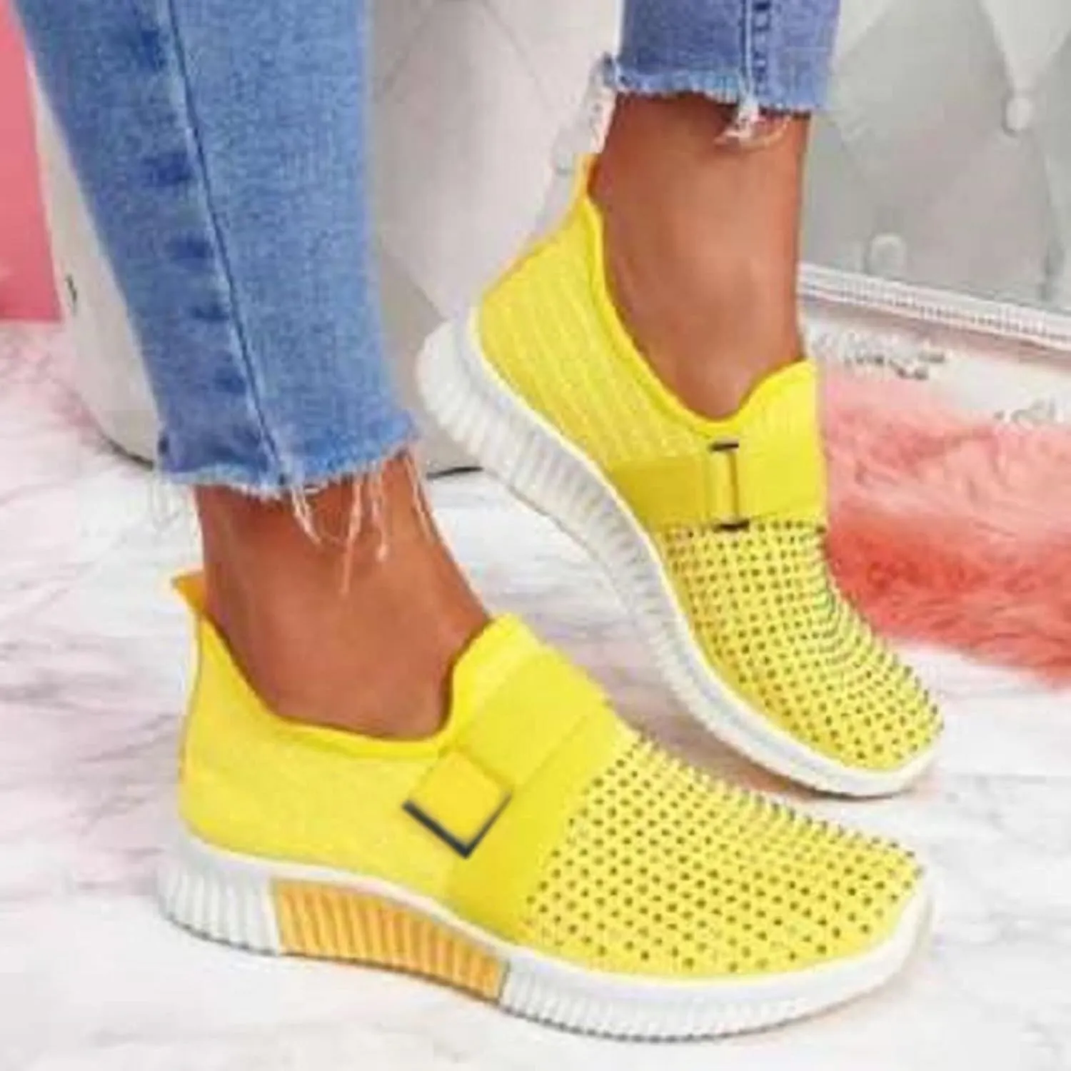 Women's Canvas Casual Shoes Dating Platform Slip-On High Top Sneakers Bling Tennis Shoes for Women Rhinestones Shoes Loafers Women Sneakers for Mens