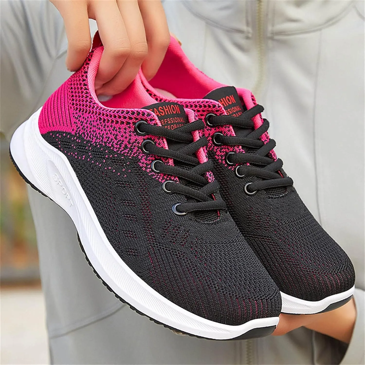 Women's Sneakers Wide Lightweight Work Slip Resistant Breathable Grey Tennis Shoes Women Women Loafers Comfortable Black Sneakers for Women Fashion
